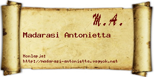 Madarasi Antonietta névjegykártya